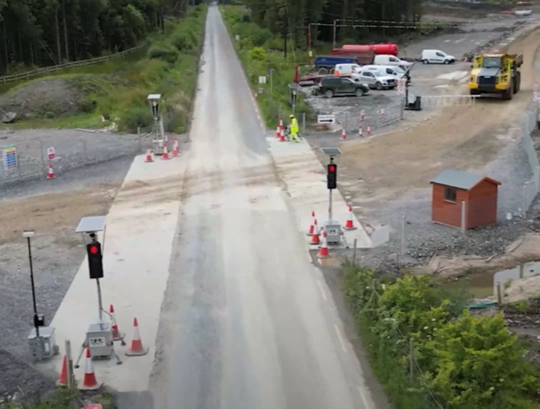 Construction site cross road