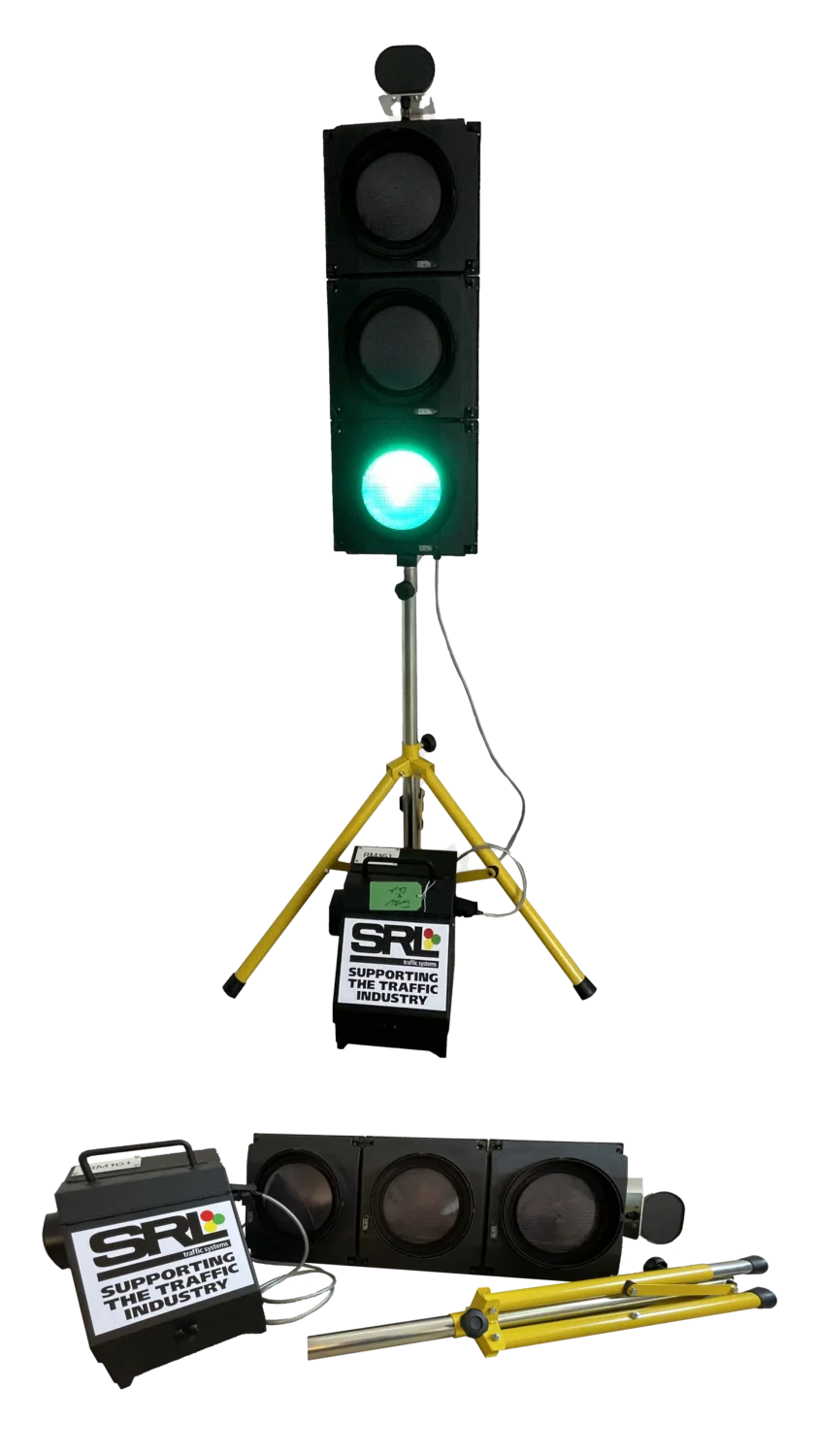 tripod temporary traffic light, rapid response